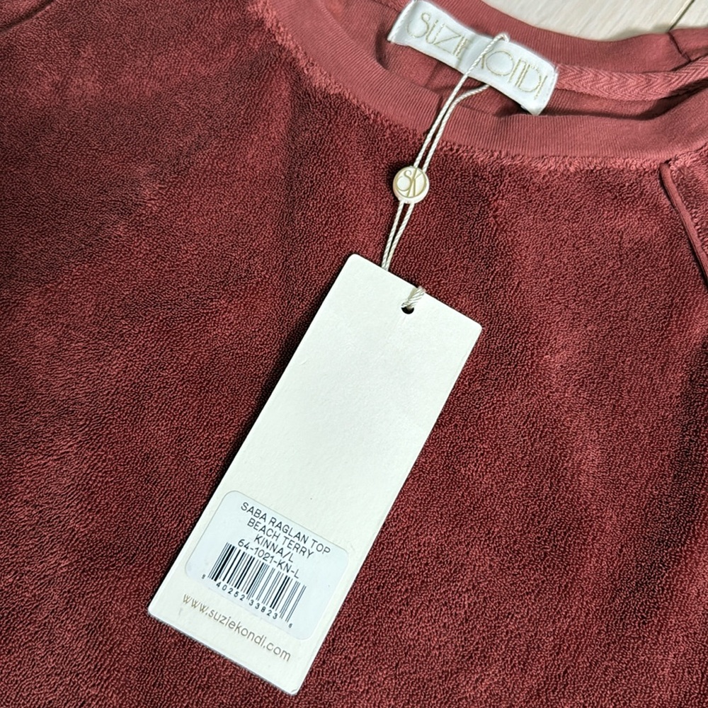 Suzie Kondi beach terry KINNA Saba Raglan top - Picture 4 of 12
